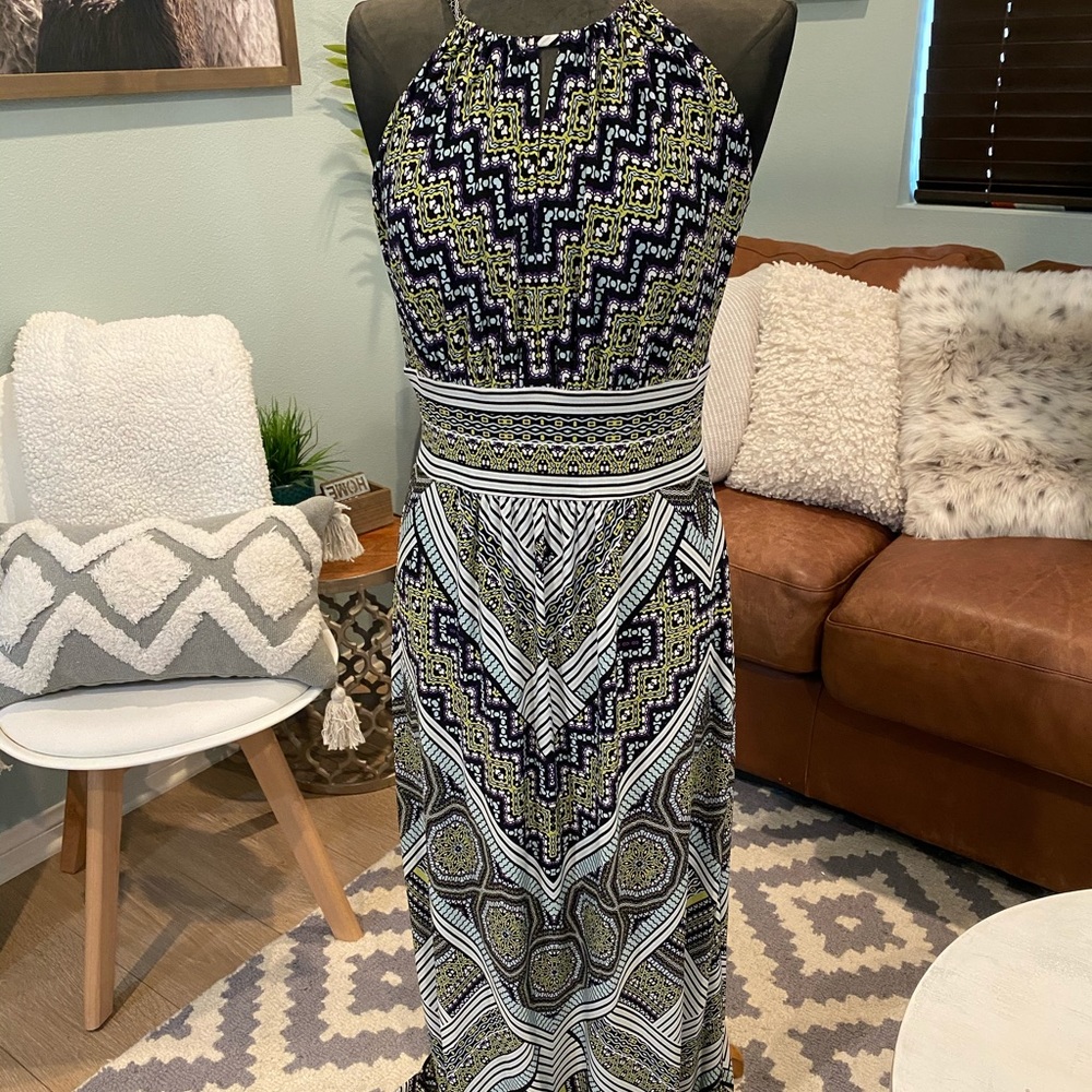 London Times key hole maxi dress sz 8